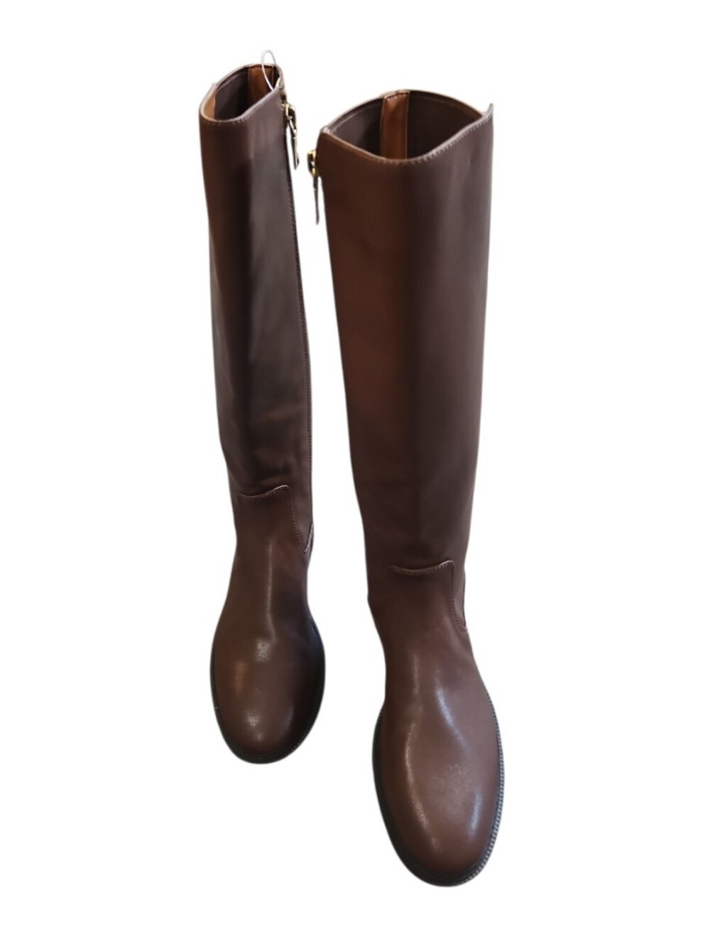 COACH Faith Brown Leather Knee High Lug Sole Riding Boots Size 9 - Picture 4 of 14